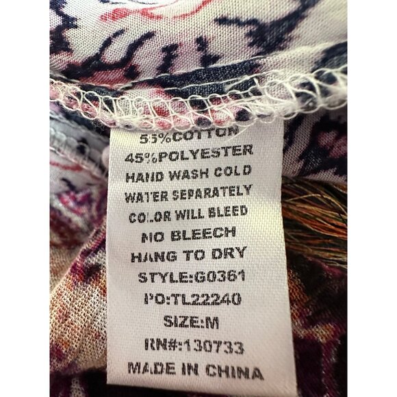 Umgee Open Cardigan Duster Sweater Medium Boho Kimono Fringe Festival Gypsy - Picture 9 of 9